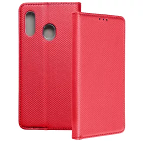   Samsung Galaxy A40 könyvtok, fliptok, telefon tok, mágneszáras, bankkártyatartós, piros