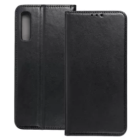   Samsung Galaxy A50 / A30s könyvtok, fliptok, telefon tok, mágneszáras, bankkártyatartós, fekete, Smart Magnetic