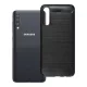 Samsung Galaxy A70 szilikon tok, hátlaptok, telefon tok, karbon mintás, fekete, Simple Carbon