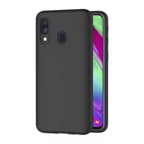   Samsung Galaxy A40 szilikon tok, hátlaptok, telefon tok, matt, fekete
