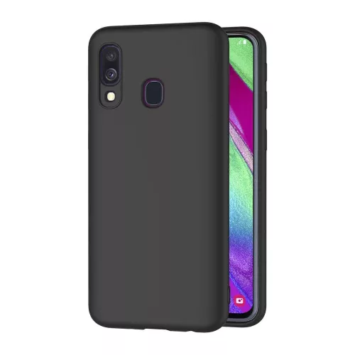 Samsung Galaxy A40 szilikon tok, hátlaptok, telefon tok, matt, fekete