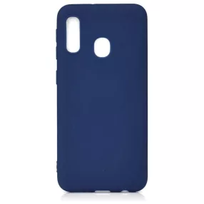   Samsung Galaxy A20e szilikon tok, hátlaptok, telefon tok, matt, kék