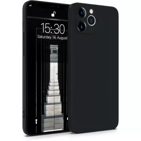   iPhone 11 Pro Max szilikon tok, hátlaptok, telefon tok, matt, fekete