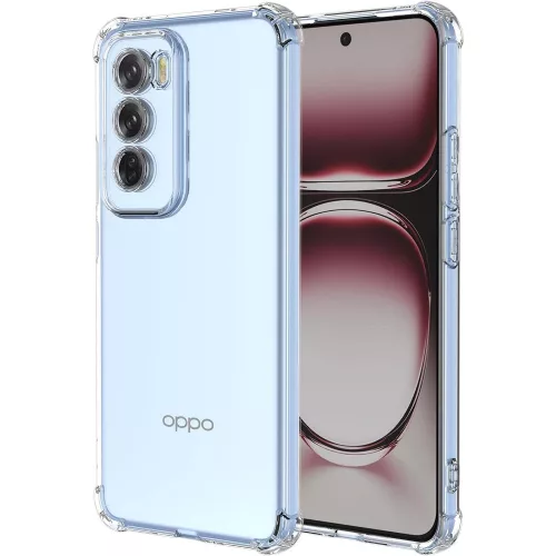 Oppo Reno12 5G szilikon tok, hátlaptok, telefon tok, erősített sarkokkal, átlátszó, Anti Shock, 1.5mm