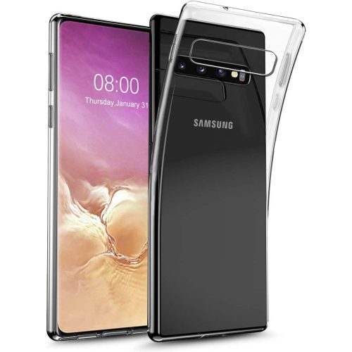 Samsung Galaxy S10 Plus szilikon tok, hátlaptok, telefon tok, vastag, átlátszó, 2mm