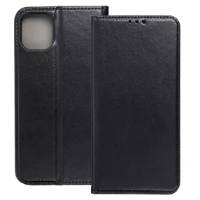   iPhone 11 könyvtok, fliptok, telefon tok, mágneszáras, bankkártyatartós, fekete, Smart Magnetic