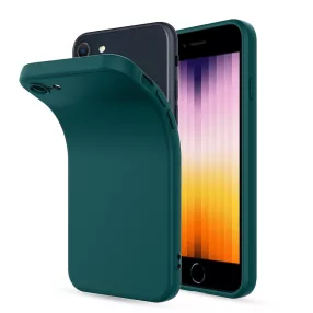   iPhone 7 / 8 / SE 2020 / SE 2022 szilikon tok, hátlaptok, telefon tok, matt, zöld