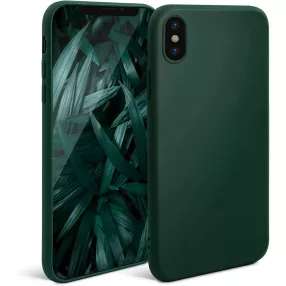   iPhone X / XS szilikon tok, hátlaptok, telefon tok, matt, zöld