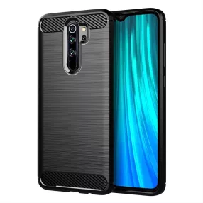   Xiaomi Redmi Note 8 Pro szilikon tok, hátlaptok, telefon tok, karbon mintás, fekete, Simple Carbon