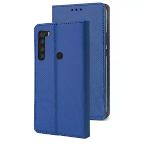   Xiaomi Redmi Note 8T könyvtok, fliptok, telefon tok, mágneszáras, bankkártyatartós, sötétkék
