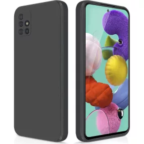   Samsung Galaxy A51 szilikon tok, hátlaptok, telefon tok, matt, fekete