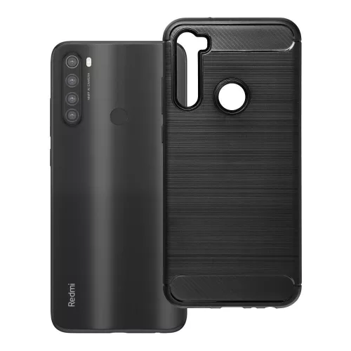 Xiaomi Redmi Note 8T szilikon tok, hátlaptok, telefon tok, karbon mintás, fekete, Simple Carbon