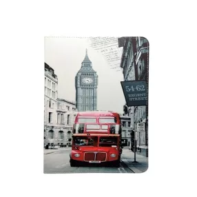   Univerzális 9-11 colos tablet könyvtok, mappa tok, London mintás