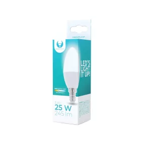   LED izzó, E14 foglalat, C37, 3W, 4500K, 245lm, semleges fehér fény, Forever Light