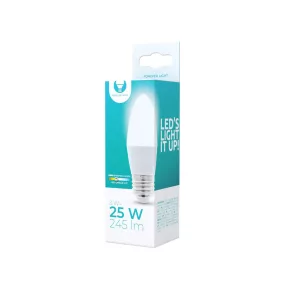   LED izzó, E27 foglalat, C37, 3W, 4500K, 245lm, semleges fehér fény, Forever Light
