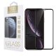 iPhone 11 / XR üvegfólia, tempered glass, előlapi, 10D, edzett, hajlított, fekete kerettel