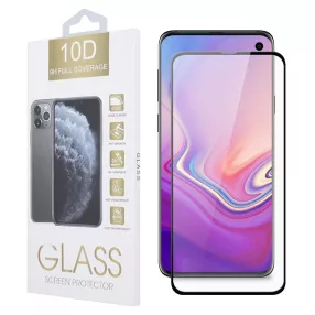   Samsung Galaxy S10e üvegfólia, tempered glass, előlapi, 10D, edzett, hajlított, fekete kerettel