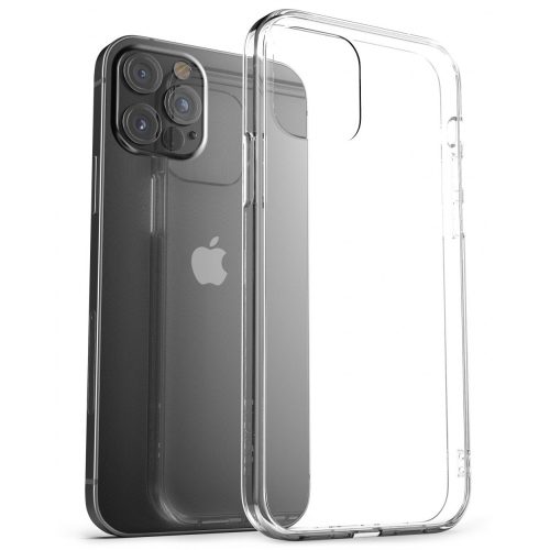 iPhone 12 / 12 Pro szilikon tok, hátlaptok, telefon tok, vékony, átlátszó, 1mm