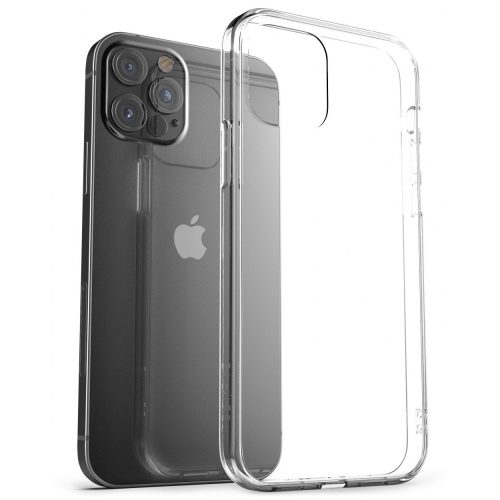 iPhone 12 Pro Max szilikon tok, hátlaptok, telefon tok, vékony, átlátszó, 1mm