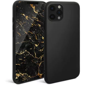   iPhone 12 / 12 Pro szilikon tok, hátlaptok, telefon tok, matt, fekete