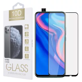   Huawei P Smart Z / P Smart Pro / Honor 9X üvegfólia, tempered glass, előlapi, 10D, edzett, hajlított, fekete kerettel