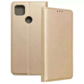   Xiaomi Redmi 9C könyvtok, fliptok, telefon tok, mágneszáras, bankkártyatartós, arany