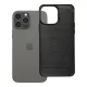iPhone 12 Pro Max szilikon tok, hátlaptok, telefon tok, karbon mintás, fekete, Simple Carbon