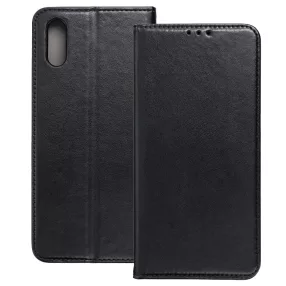   Xiaomi Redmi 9A / 9AT / 9i könyvtok, fliptok, telefon tok, mágneszáras, bankkártyatartós, fekete, Smart Magnetic