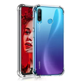   Huawei P30 Lite szilikon tok, hátlaptok, telefon tok, erősített sarkokkal, átlátszó, Anti Shock, 1.5mm