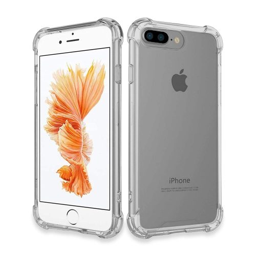 iPhone 7 Plus / 8 Plus szilikon tok, hátlaptok, telefon tok, erősített sarkokkal, átlátszó, Anti Shock, 1.5mm