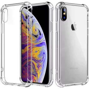   iPhone X / XS szilikon tok, hátlaptok, telefon tok, erősített sarkokkal, átlátszó, Anti Shock, 1.5mm