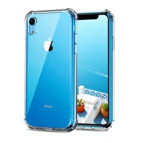   iPhone XR szilikon tok, hátlaptok, telefon tok, erősített sarkokkal, átlátszó, Anti Shock, 1.5mm