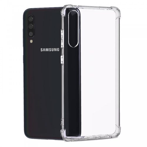 Samsung Galaxy A50 / A30s szilikon tok, hátlaptok, telefon tok, erősített sarkokkal, átlátszó, Anti Shock, 1.5mm