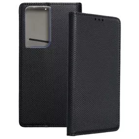   Samsung Galaxy S21 Ultra 5G könyvtok, fliptok, telefon tok, mágneszáras, bankkártyatartós, fekete