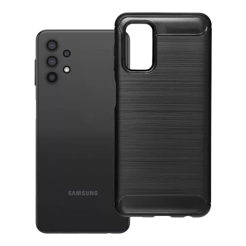 Samsung Galaxy A32 5G / M32 5G szilikon tok, hátlaptok, telefon tok, karbon mintás, fekete, Simple Carbon