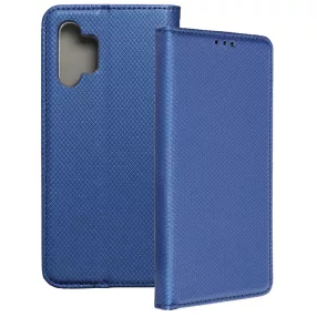   Samsung Galaxy A32 5G / M32 5G könyvtok, fliptok, telefon tok, mágneszáras, bankkártyatartós, sötétkék