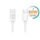 USB-C - USB-C kábel 1m 60W gyorstöltő töltőkábel fehér Forever