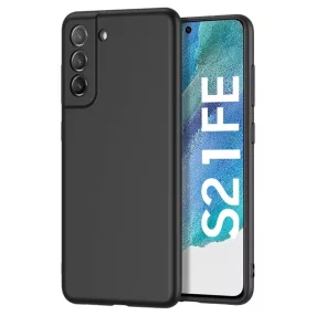   Samsung Galaxy S21 FE 5G szilikon tok, hátlaptok, telefon tok, matt, fekete