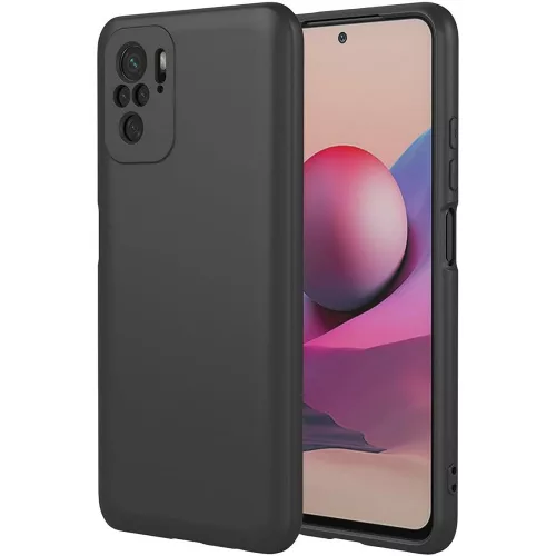Xiaomi Redmi Note 10 / Note 10S szilikon tok, hátlaptok, telefon tok, matt, fekete