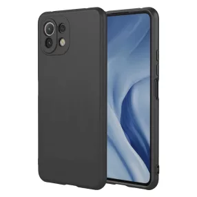   Xiaomi Mi 11 Lite 4G / 5G / 11 Lite 5G NE szilikon tok, hátlaptok, telefon tok, matt, fekete