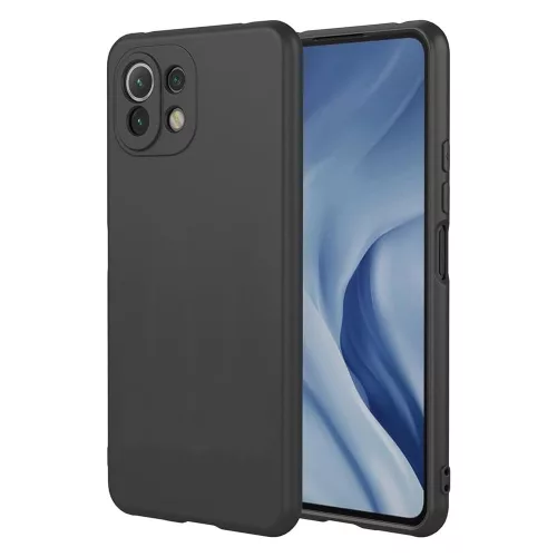 Xiaomi Mi 11 Lite 4G / 5G / 11 Lite 5G NE szilikon tok, hátlaptok, telefon tok, matt, fekete