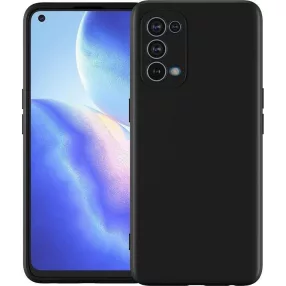   Oppo Reno5 4G / Reno5 5G / Find X3 Lite szilikon tok, hátlaptok, telefon tok, matt, fekete