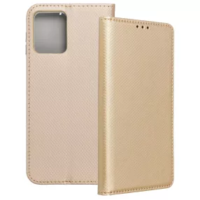   Realme 8 / 8 Pro könyvtok, fliptok, telefon tok, mágneszáras, bankkártyatartós, arany