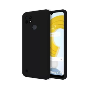   Realme C21 szilikon tok, hátlaptok, telefon tok, matt, fekete