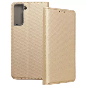   Samsung Galaxy S21 FE 5G könyvtok, fliptok, telefon tok, mágneszáras, bankkártyatartós, arany