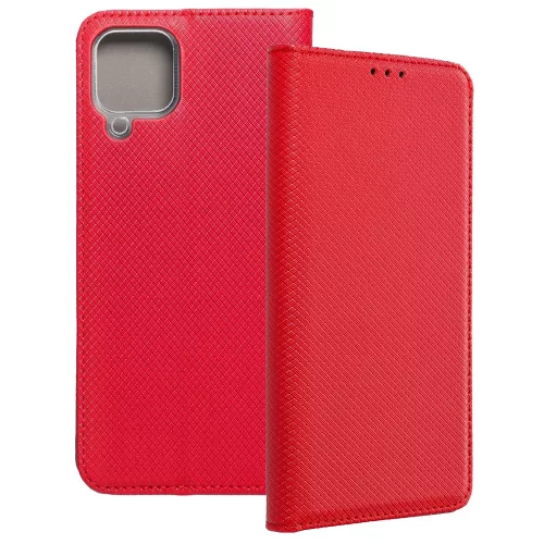 Samsung Galaxy A22 4G könyvtok, fliptok, telefon tok, mágneszáras, bankkártyatartós, piros