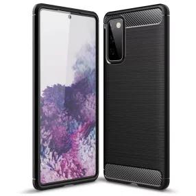  Samsung Galaxy S20 FE / S20 FE 5G szilikon tok, hátlaptok, telefon tok, karbon mintás, fekete, Simple Carbon