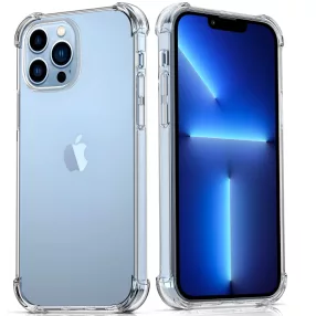   iPhone 13 Pro Max szilikon tok, hátlaptok, telefon tok, erősített sarkokkal, átlátszó, Anti Shock, 1.5mm