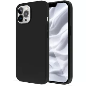   iPhone 13 Pro Max szilikon tok, hátlaptok, telefon tok, matt, fekete