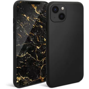   iPhone 13 Mini szilikon tok, hátlaptok, telefon tok, matt, fekete, kamera védelemmel